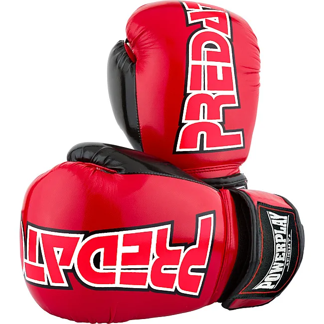 Перчатки для бокса POWERPLAY 3017 Predator Красный карбон