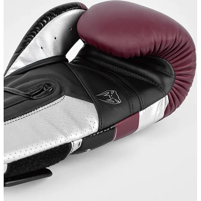 Перчатки для бокса VENUM Elite Evo - Burgundy Silver