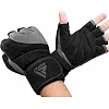 Перчатки для спортзала RDX L4 Open Finger Weightlifting Gym Grey