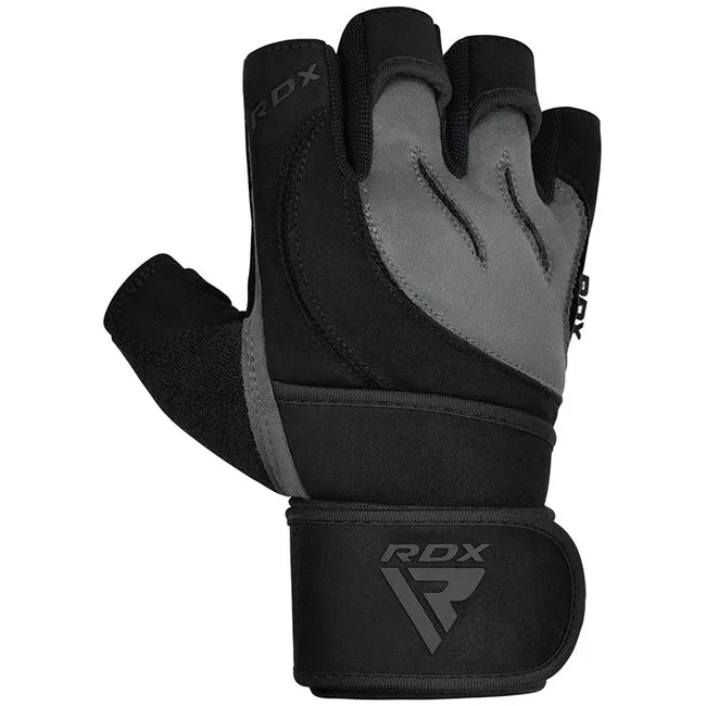 Перчатки для спортзала RDX L4 Open Finger Weightlifting Gym Grey