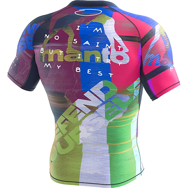 Рашгард с коротким рукавом MANTO Neon Abstract