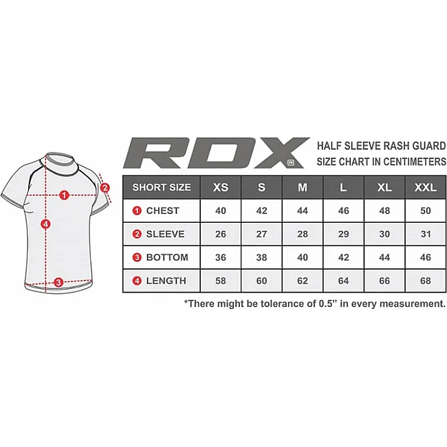 Рашгард с коротким рукавом RDX Lycra Orange