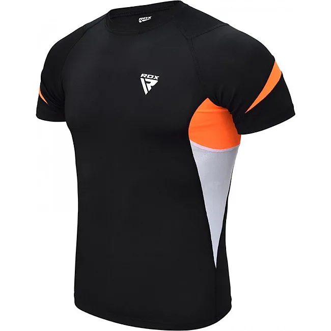 Рашгард с коротким рукавом RDX Lycra Orange