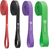 Резиновые петли для тренировок U-POWEX Power Band набор 4шт+ якорь,+ ручки (4,5-57кг)