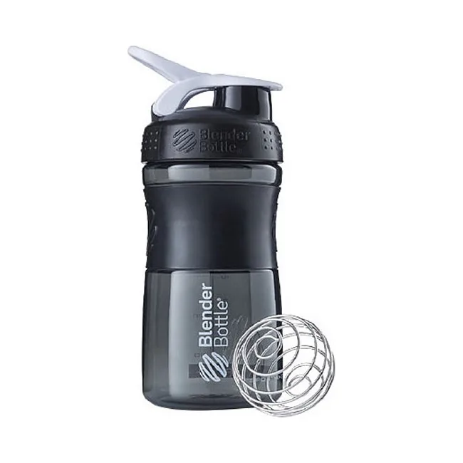 Спортивный шейкер-бутылка BLENDERBOTTLE SportMixer Flip 20oz/590мл Black/White