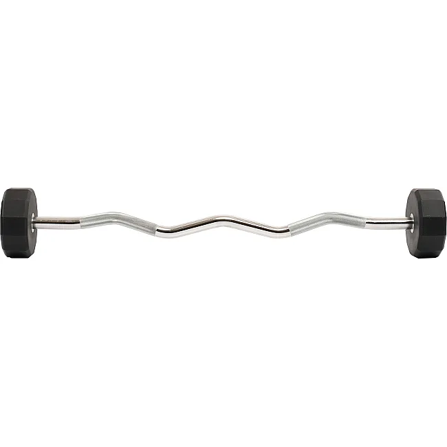 Штанга неразборная с фиксированным весом изогнутая PEV HAMMER STRENGHT TA-9978-25 (Черный)