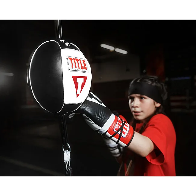 Груша боксерська на розтяжках TITLE Classic Double End Bag 3.0 White/Red розмір 5