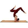 Коврик для йоги Пробковый каучуковый двухслойный Yoga mat BLOOM LB7121 183x61мx0.6cм