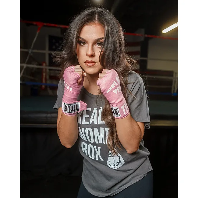 Бинты для бокса TITLE Boxing Power-Flex Elite 180" Pink (4.5м.)