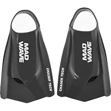 Ласты тренировочные с открытой пяткой MADWAVE Chaser tech M074306 (Черный)