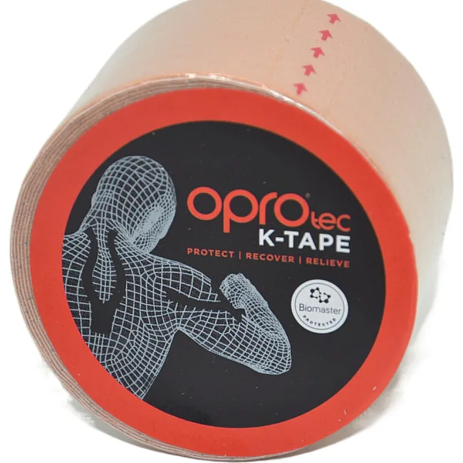 Кинезиологический тейп OPROtec Kinesiology Tape TEC57544 бежевый 5см*5м