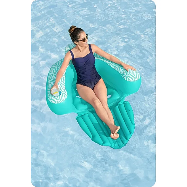 Кресло надувное для плавания Bestway Comfort Plush Pro 43719 145 х 120 см, бирюзовое