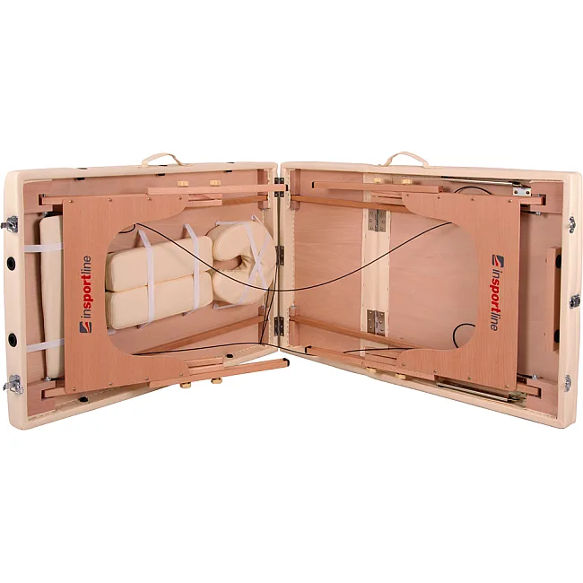 Масажний стіл inSPORTline Japane 3-Piece Wooden - чорний