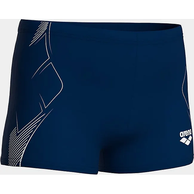 Плавки-шорты для мальчиков Arena GRAPHIC SWIM SHORT темно-синий, белый (для детей)