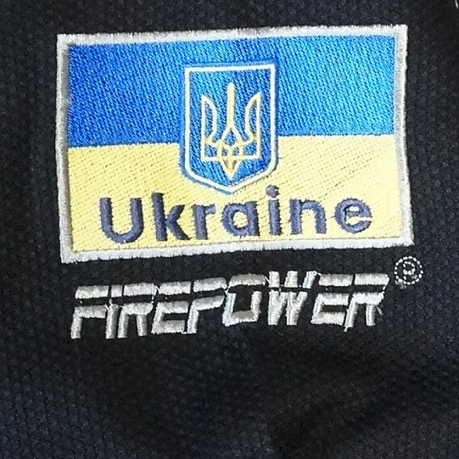 Кимоно детское для бразильского Джиу-Джитсу Firepower Ukraine Черное