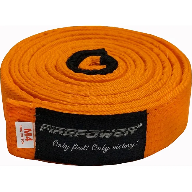 Пояс детский для Бразильского Джиу-Джитсу Firepower Classic Light Оранжевый