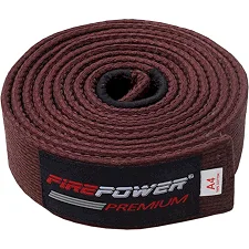 Пояс для Бразильского Джиу-Джитсу FirePower Premium Коричневый
