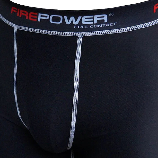 Шорты компрессионные FirePower FPCS1 Черные с белым