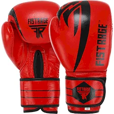 Перчатки для бокса кожаные FISTRAGE VL-4155 (Красный)