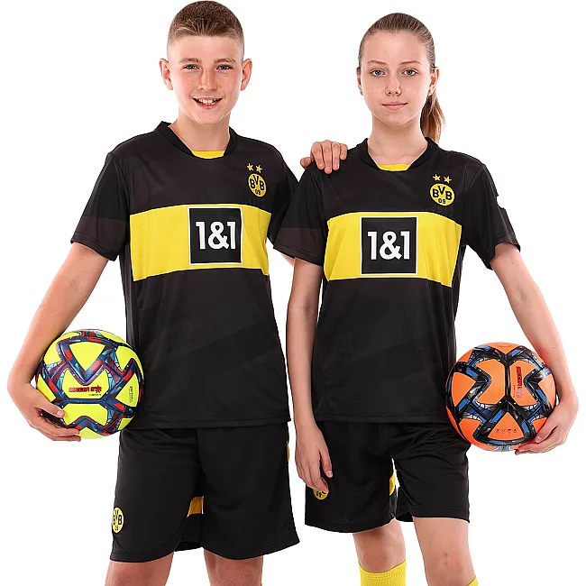 Футбольна форма дитяча із символікою клубу
 BORUSSIA DORTMUND гостьова 2025 SP-SPORT

 CO-4749 20-28 (Чорний-жовтий)