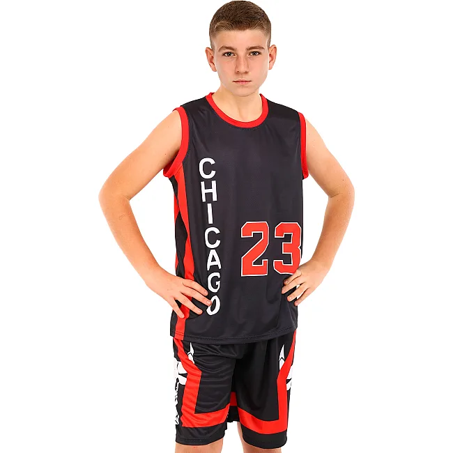 Детская баскетбольная форма
 NBA клуб Chicago Bulls 23 BA-6608 (Черный-красный)