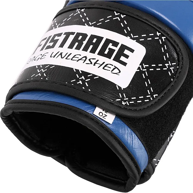 Перчатки для бокса кожаные FISTRAGE VL-4275 (Синий-черный)