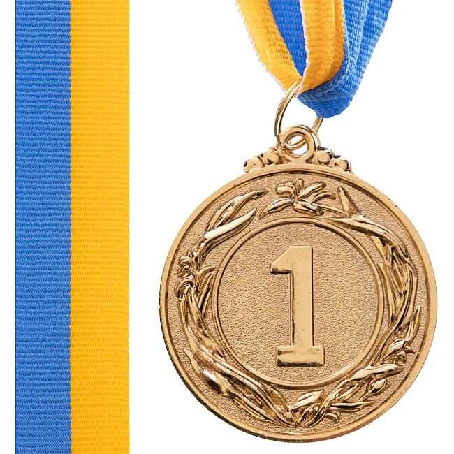 Медаль спортивная с лентой SP-SPORT
 GLORY C-3969-1-4_5 ø4,5см (Золотой)