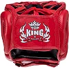 Шлем с бампером кожаный TOP KING Pro Training TKHGPT-CC (Синий)
