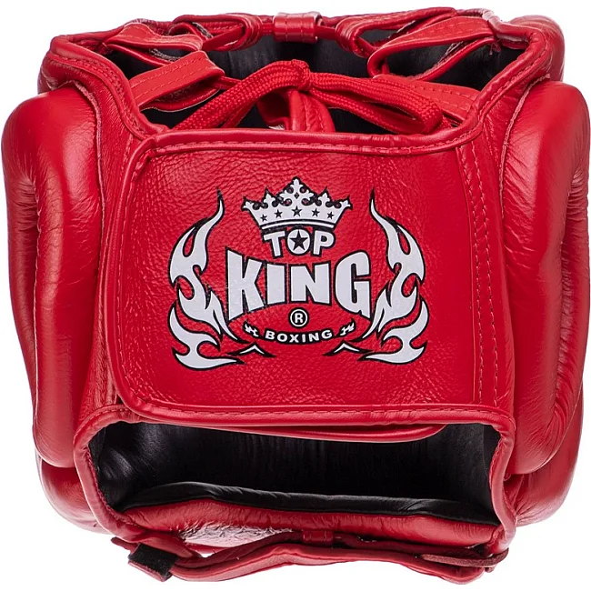 Шлем с бампером кожаный TOP KING Pro Training TKHGPT-CC (Синий)