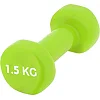 Гантель виниловый PowerPlay 1,5 кг. PP_4103 Зеленая (1шт.)