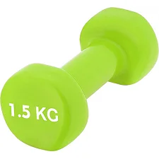 Гантель виниловый PowerPlay 1,5 кг. PP_4103 Зеленая (1шт.)