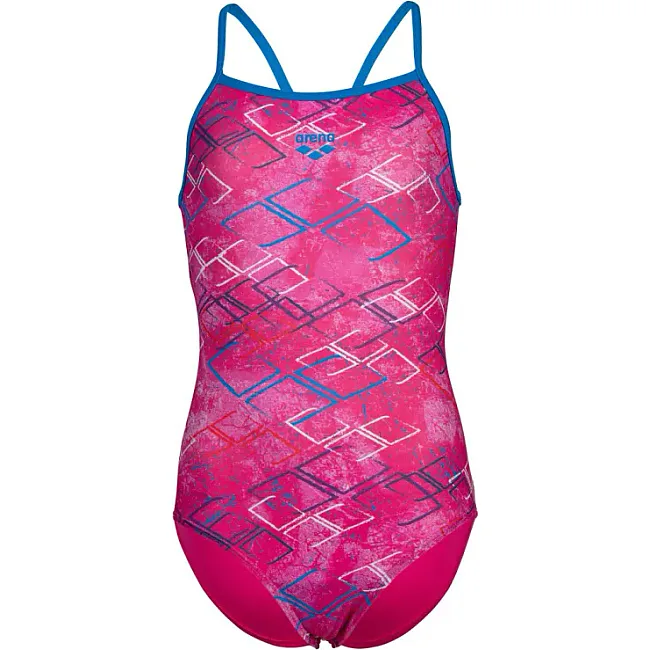 Детский купальник Arena DALY SWIMSUIT LIGHT DROP BACK розовый, белый, голубой