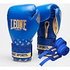 Боксерские перчатки Leone GN220 DNA Blue (бинты 4 м. в комплекте)