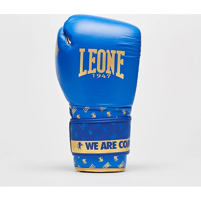 Боксерские перчатки Leone GN220 DNA Blue (бинты 4 м. в комплекте)