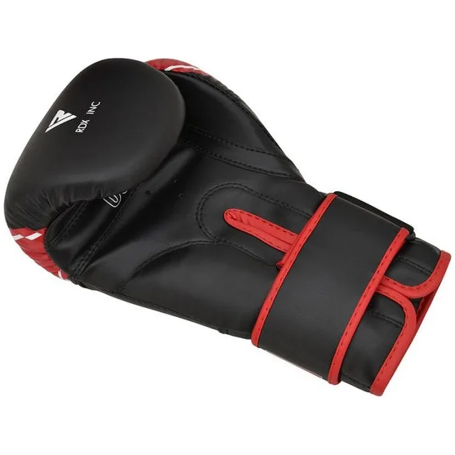 Дитячі боксерські рукавиці RDX 4B Robo Kids Red/Black 6 унцій (капа в комплекті)