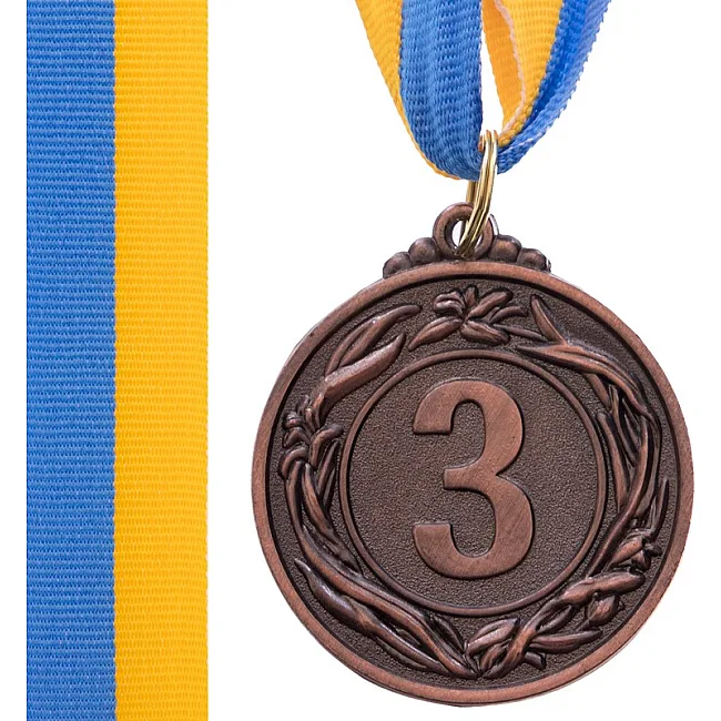 Медаль спортивная с лентой SP-SPORT
 GLORY C-3969-1-4_5 ø4,5см (Золотой)