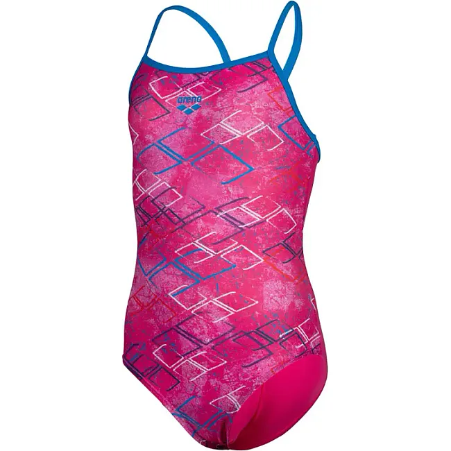 Детский купальник Arena DALY SWIMSUIT LIGHT DROP BACK розовый, белый, голубой