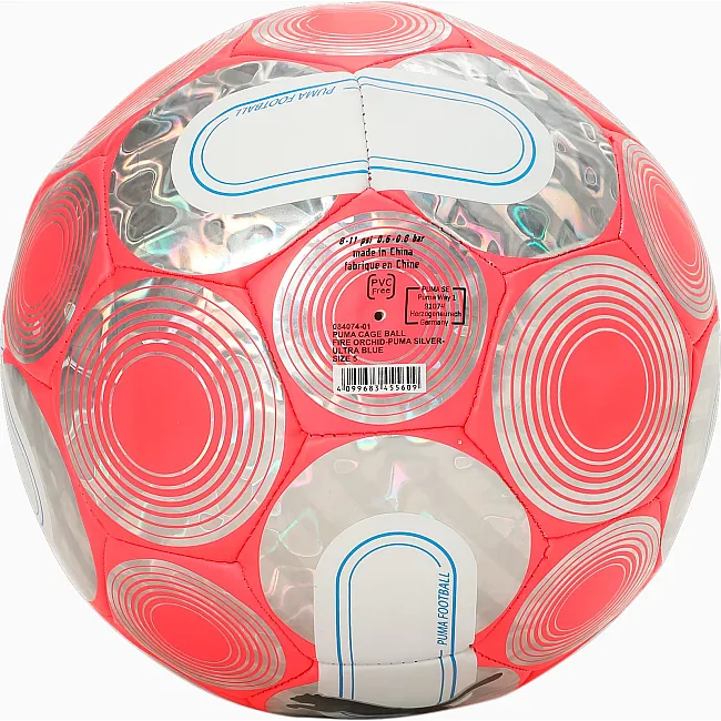Мяч футбольный Puma CAGE ball розовый, серый