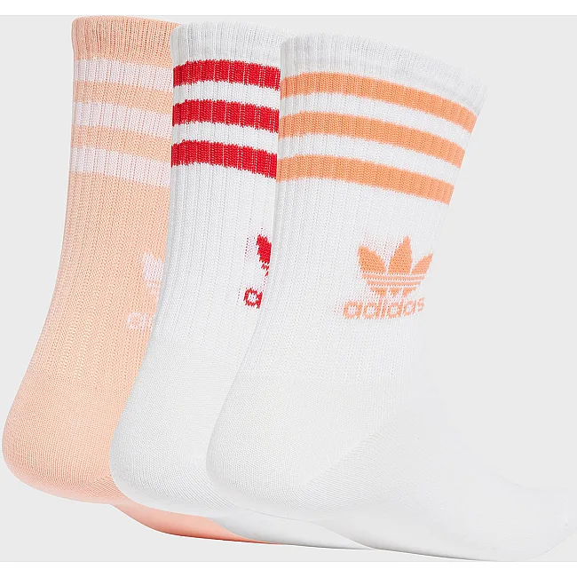 Шкарпетки жіночі Adidas CREW SOCK 3STR білий, рожевий, червоний