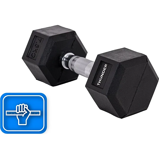 Гантель шестигранная THUNDER 7,5 кг (1шт)