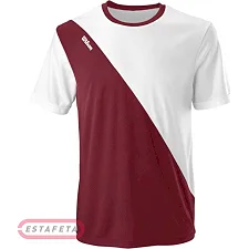 Футболка чоловіча Wilson TEAM II CREW white-bordo
