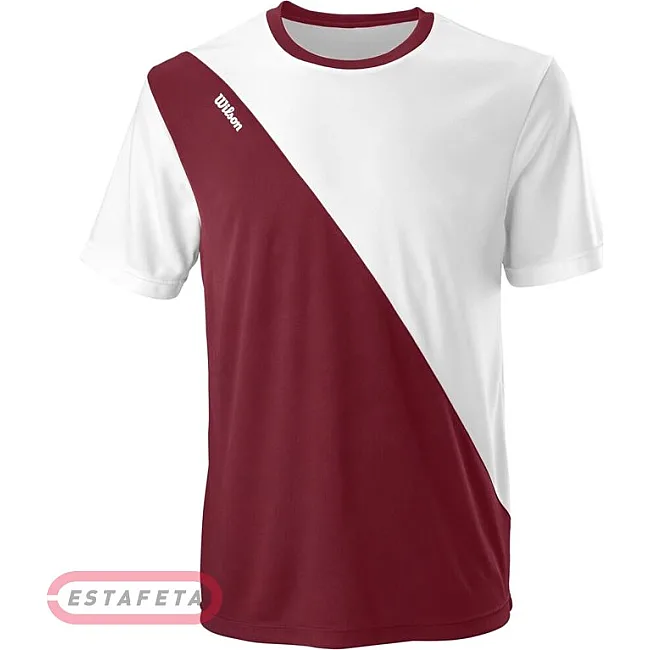 Футболка чоловіча Wilson TEAM II CREW white-bordo