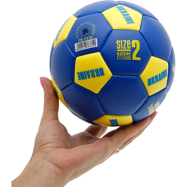 Розпродаж! Сувенірний футбольний мяч UKRAINE International Standart FB-9310 №2 PU (Жовтий)