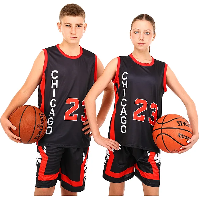 Детская баскетбольная форма
 NBA клуб Chicago Bulls 23 BA-6608 (Черный-красный)