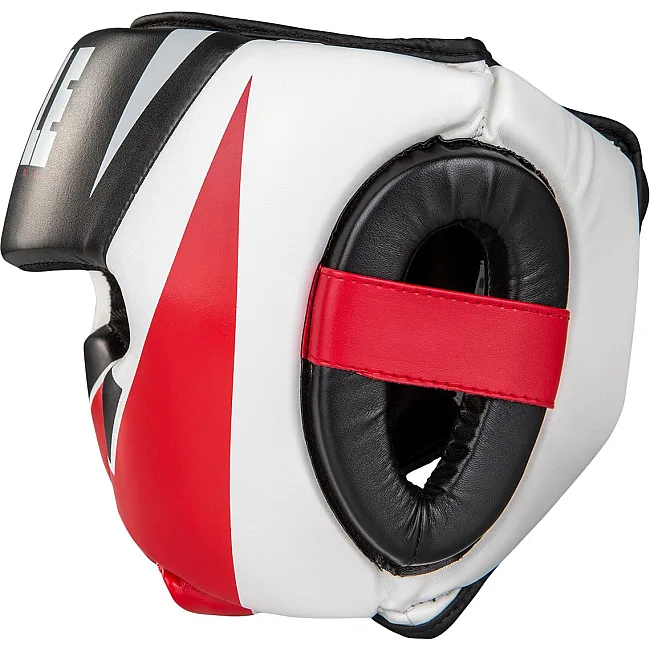 Боксерский шлем TITLE MMA Command Black/White/Red (капа в комплекте)