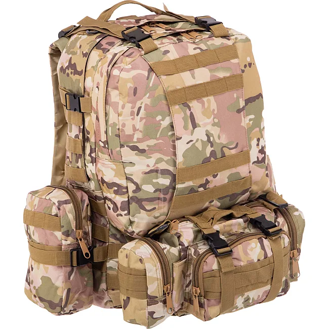 Штурмовий трирічний тактичний рюкзак SP-SPORT ZK-5504 48x31x20 30л (Камуфляж Multicam)