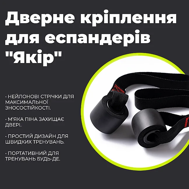 Дверной крепеж для эспандеров "Якорь" PowerPlay PP_4411 Черный