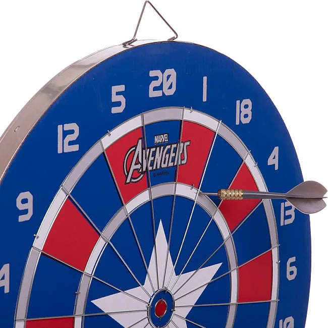 Дартс из прессованной бумаги 6 дротиков и мишень JOEREX MARVEL CAPTN AMERICAN JMBB19027-T 46см