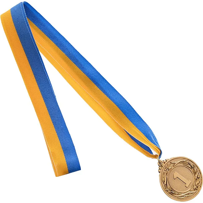 Медаль спортивная с лентой SP-SPORT
 GLORY C-3969-1-4_5 ø4,5см (Золотой)
