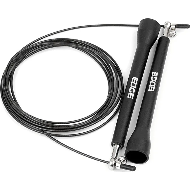 Скоростная скакалка EDGE Premium Rope 3м. металлическая на подшипниках ESK-5 черная